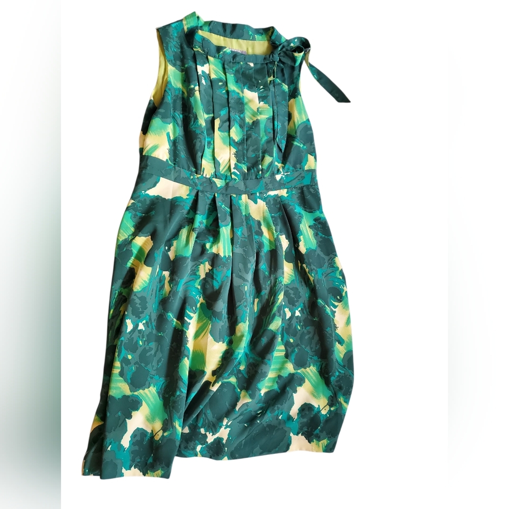 Merona Sleeveless Green Floral Dress Size 12